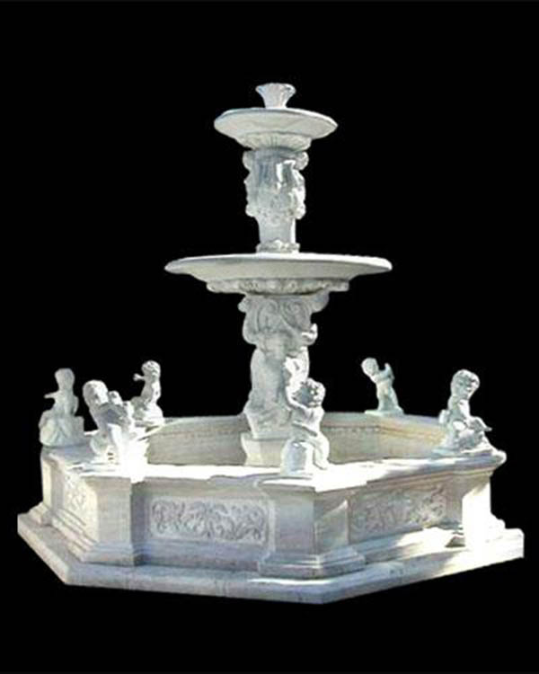 Large Monumental Palatial StoneFountain, large marble garden fountain for sale